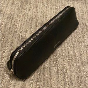 Tiffany & Co. Black Leather Pencil Bag Case